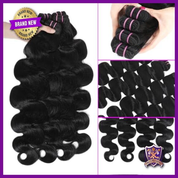 Raw Human Hair Extensions Body Wave 4 Bundles 20-26 Inch Virgin Hair main image 5